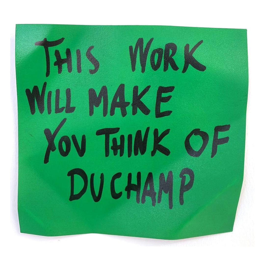 This work will make you think of Duchamp