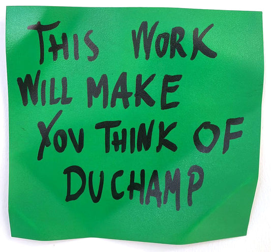 This work will make you think of Duchamp